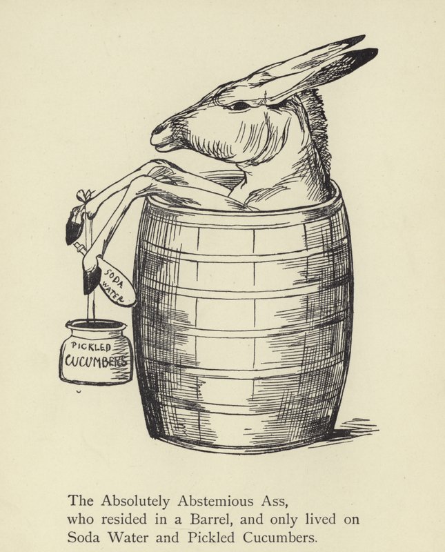 De absoluut geheelonthoudende ezel door Edward Lear