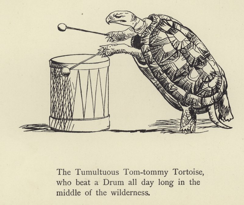 De tumultueuze Tom-tommy schildpad door Edward Lear