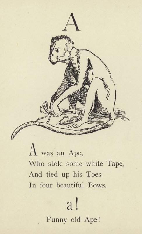 De letter A door Edward Lear