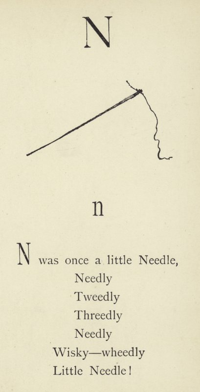 De letter N door Edward Lear