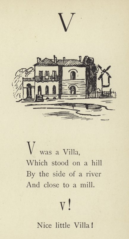 De letter V door Edward Lear