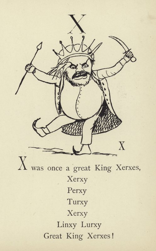 De letter X door Edward Lear