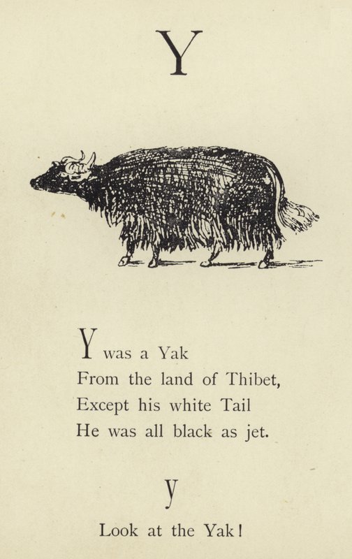 De letter Y door Edward Lear