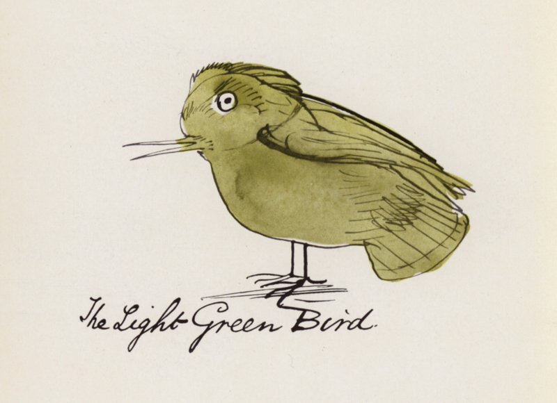 Edward Lear, Het Vogelboek: De Lichtgroene Vogel door Edward (after) Lear