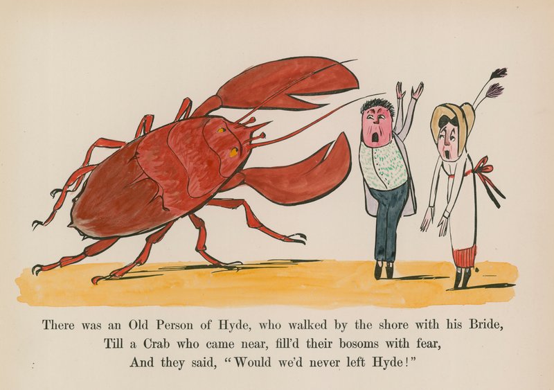Er was een oude man uit Hyde, die langs de kust liep met zijn bruid door Edward (after) Lear