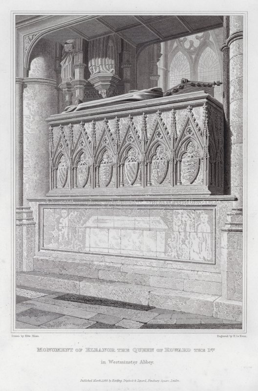 Monument van Eleanor, de koningin van Edward I, in Westminster Abbey door Edward Blore