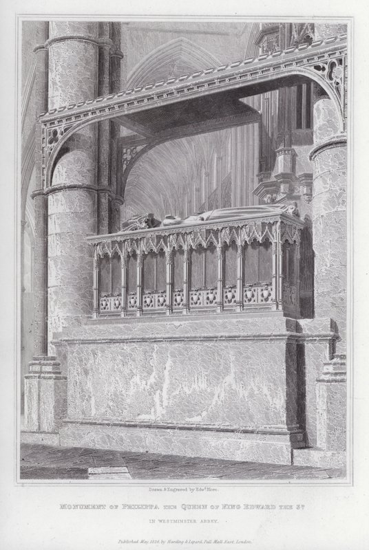 Monument van Philippa de Koningin van Koning Edward de 3e, in Westminster Abbey door Edward Blore