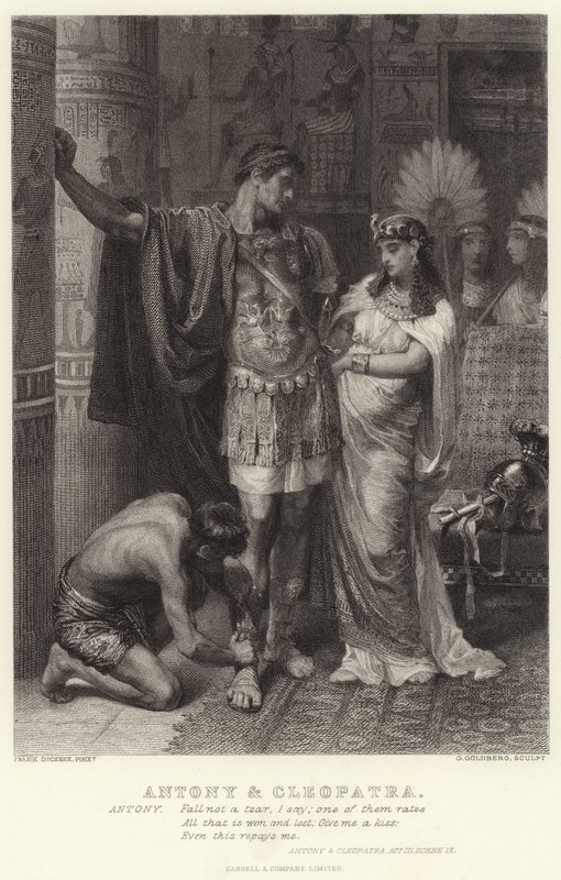 Antonius en Cleopatra, Antonius en Cleopatra, Act III, Scene IX door Edward Burne Jones