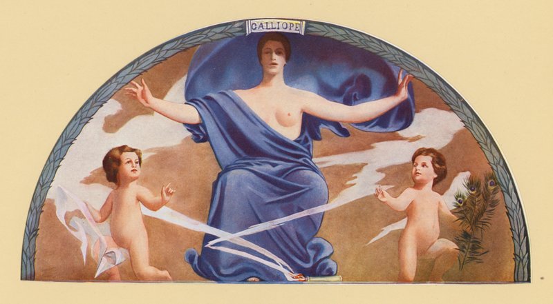 Calliope, Muze van Epische Poëzie en Welsprekendheid door Edward Emerson Simmons