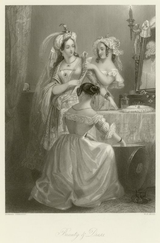 Schoonheid en kleding door Edward Henry Corbould