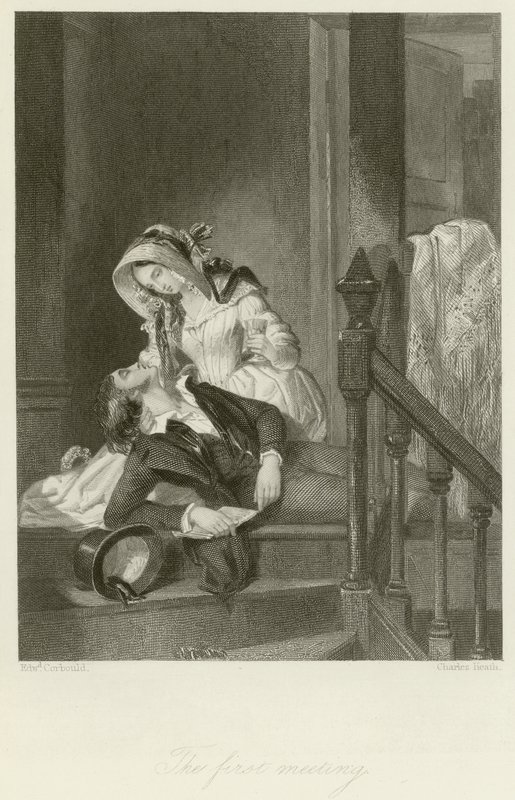 De Eerste Ontmoeting door Edward Henry Corbould