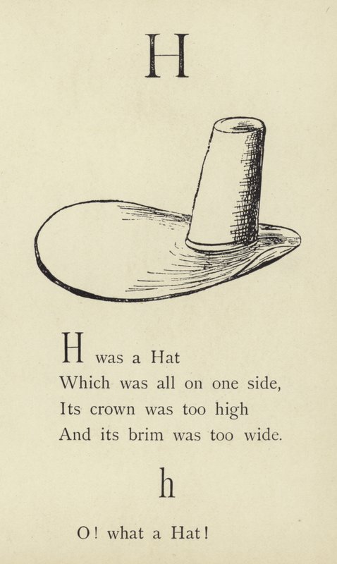 De letter H door Edward Lear