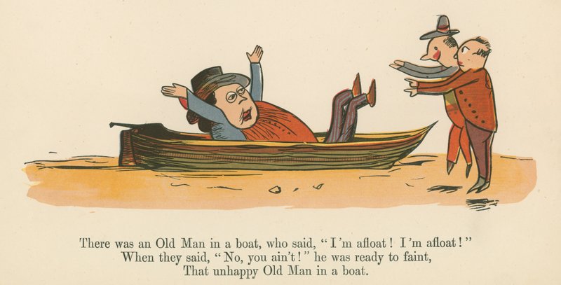 Er was een oude man in een boot, die zei: 