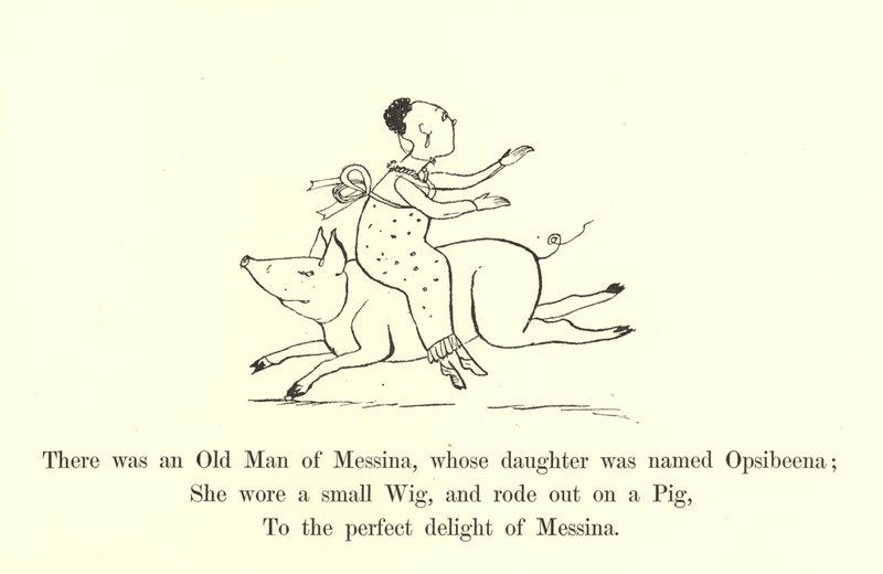 Er was een oude man uit Messina, wiens dochter Opsibeena heette door Edward Lear