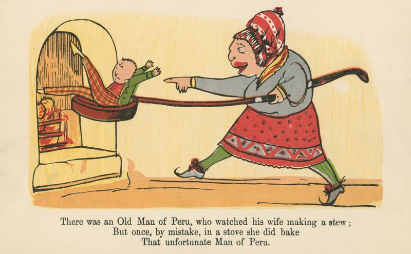 Er was een oude man uit Peru, die zijn vrouw een stoofpot zag maken, uit 