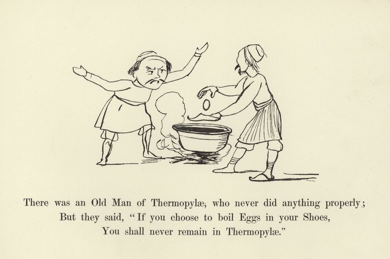 Er was een oude man van Thermopylae, die nooit iets goed deed door Edward Lear