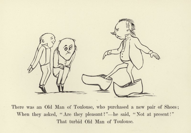 Er was een oude man uit Toulouse, die een nieuw paar schoenen kocht door Edward Lear