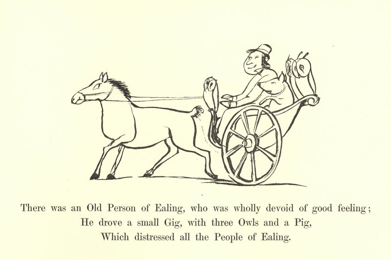 Er was een oude persoon uit Ealing, die geheel verstoken was van goed gevoel door Edward Lear