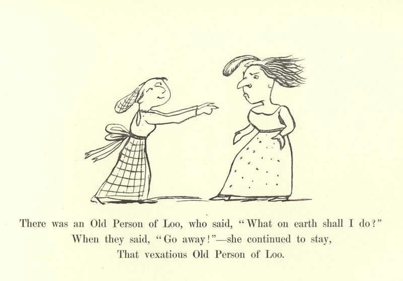 Er was een oude persoon van Loo, die zei, Wat moet ik in godsnaam doen door Edward Lear