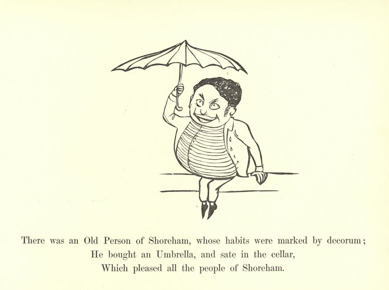 Er was een oude persoon uit Shoreham, wiens gewoonten werden gekenmerkt door decorum door Edward Lear
