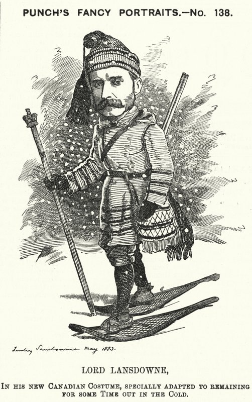 Punch cartoon: Henry Petty-Fitzmaurice, 5e Markies van Lansdowne, Britse politicus en Gouverneur-Generaal van Canada door Edward Linley (after) Sambourne