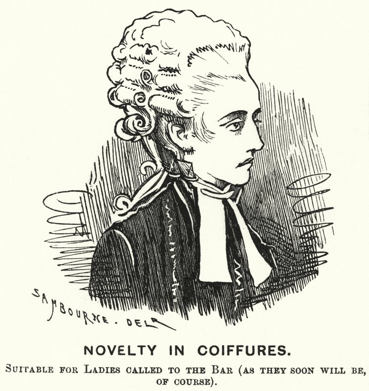 Punch cartoon: Nieuwigheid in Kapsels (gravure) door Edward Linley (after) Sambourne