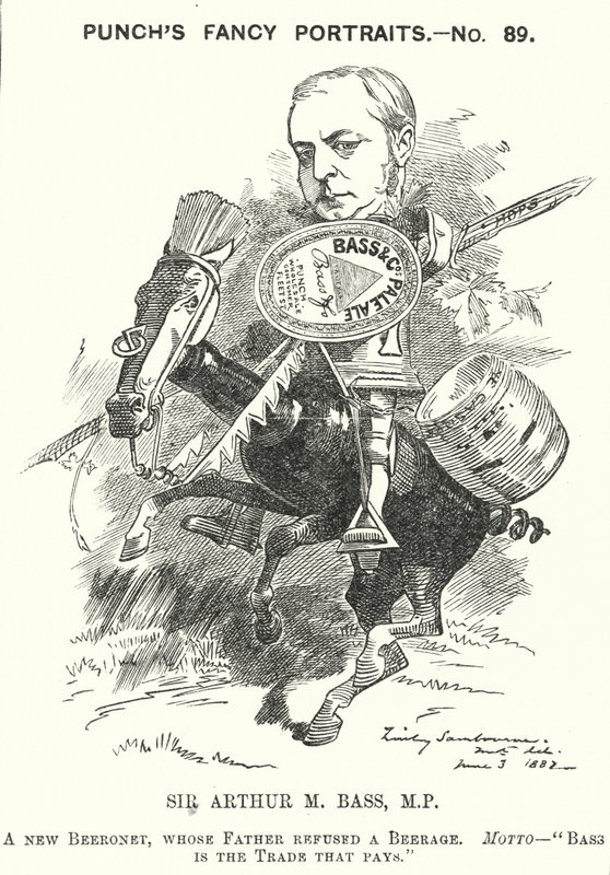 Punch cartoon: Sir Michael Arthur Bass door Edward Linley (after) Sambourne