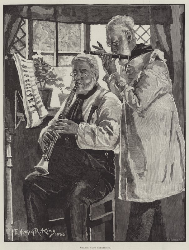 Dorpsmuzikanten repeteren door Edward R. King