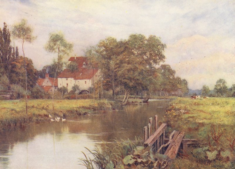 Door de bloemrijke weide door Edward Wilkins Waite