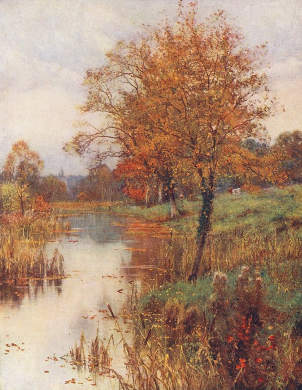De dode bladeren vallen zacht en droevig door de kalme, zoete lucht door Edward Wilkins Waite