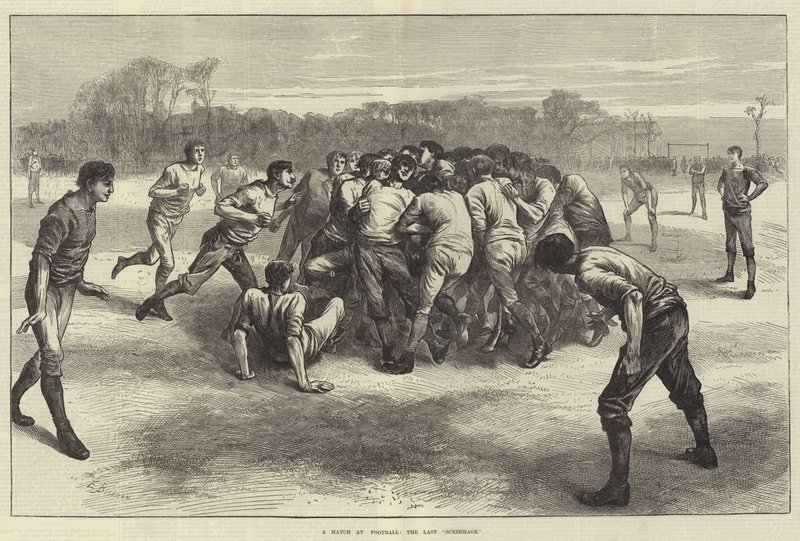 Een Voetbalwedstrijd, de Laatste Scrimmage door Edwin Buckman