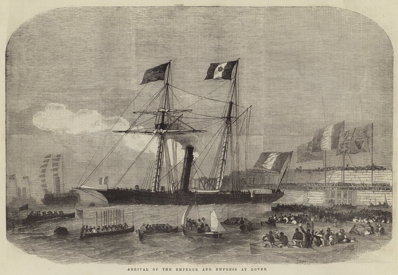 Aankomst van de keizer en keizerin in Dover door Edwin Weedon