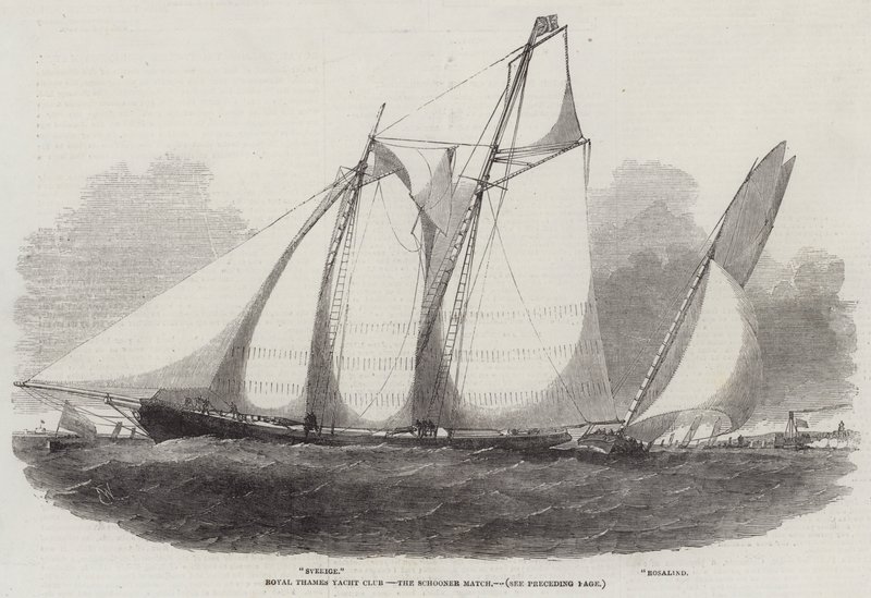 Royal Thames Yacht Club, de Schooner Wedstrijd door Edwin Weedon