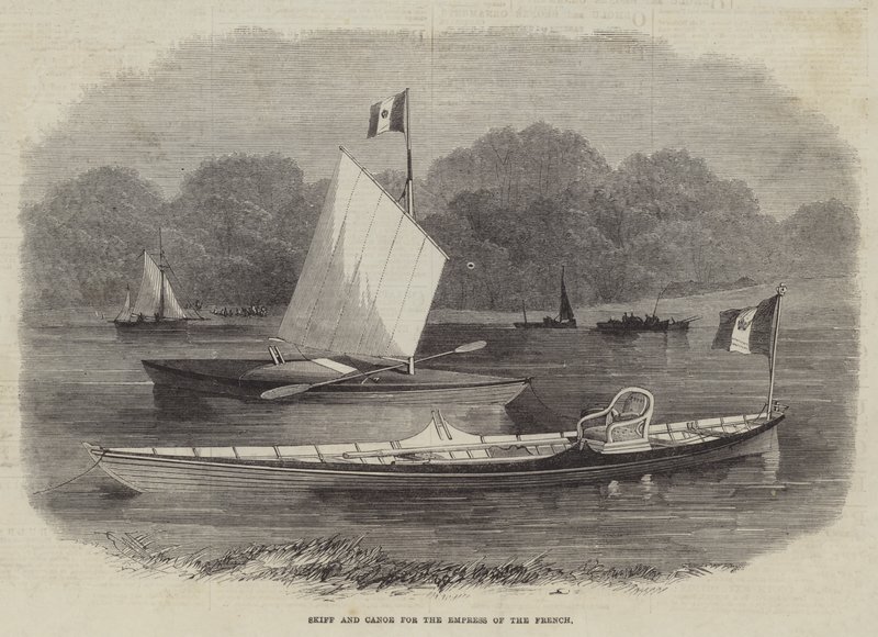 Skiff en Kano voor de Keizerin van Frankrijk door Edwin Weedon