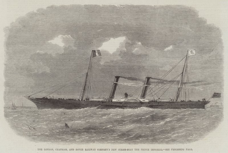 De Nieuwe Stoomboot van de London, Chatham, en Dover Railway Company, de Prince Imperial door Edwin Weedon