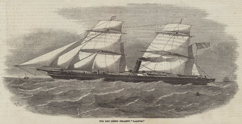 De nieuwe schroefstoomboot Barwon door Edwin Weedon