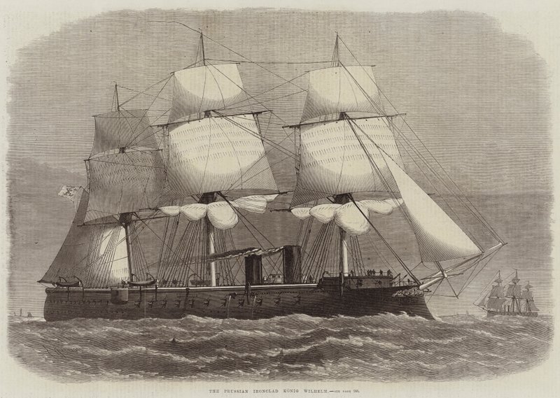De Pruisische IJzerenclad Konig Wilhelm door Edwin Weedon