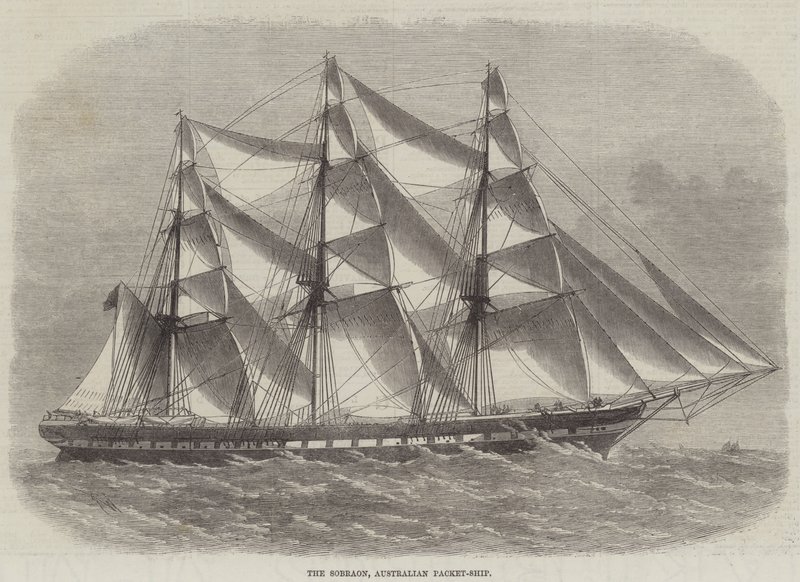 De Sobraon, Australisch pakket-schip door Edwin Weedon