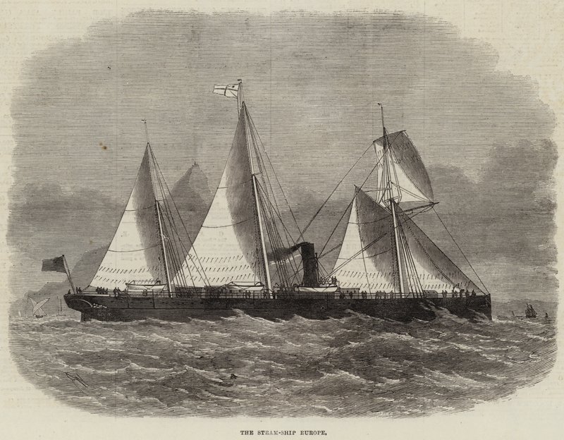 Het Stoomschip Europa door Edwin Weedon
