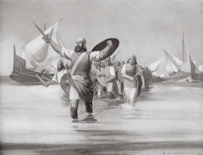 Sidoniërs landen op de locatie van Carthago door Edwin A. Morrow