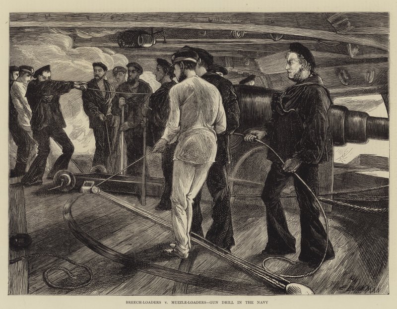 Achterladers versus Voorladers, Wapenoefening in de Marine door Edwin Buckman