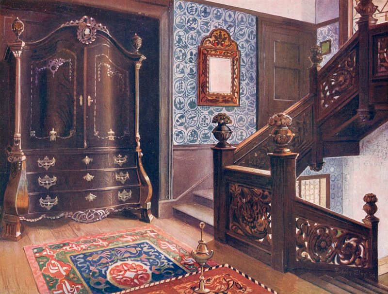 Gesneden Walnoten Bombe Armoire met Gejaagde Monturen door Edwin John Foley