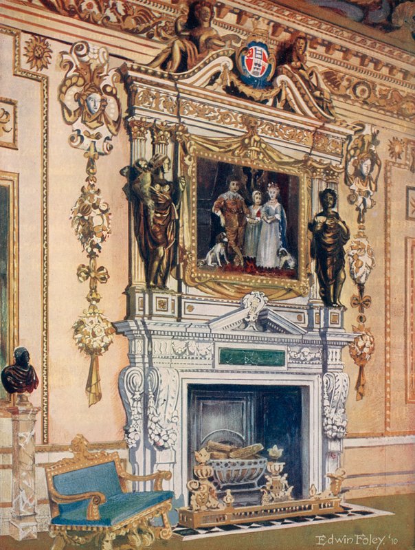 Schouw in de Dubbele Kubus Kamer, Wilton House door Edwin John Foley