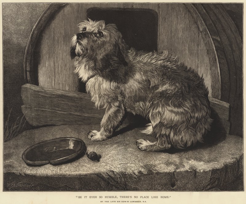 Hoe Bescheiden Ook, Er is Geen Plaats Zoals Thuis door Edwin Landseer