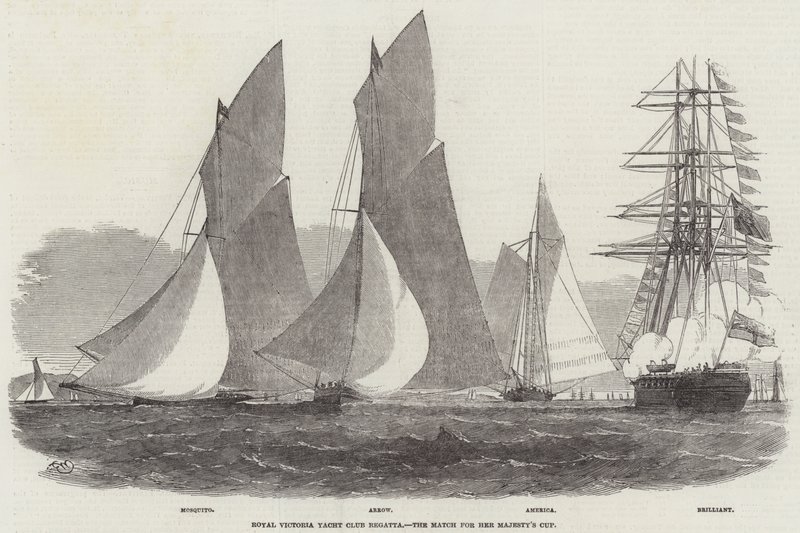 Royal Victoria Yacht Club Regatta, de wedstrijd om de beker van Hare Majesteit door Edwin Weedon