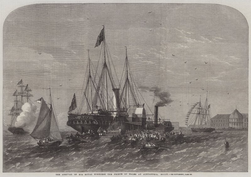 De Aankomst van Zijne Koninklijke Hoogheid de Prins van Wales in Alexandrië, Egypte door Edwin Weedon
