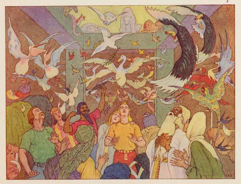 De ark van Noach: Terugkeer van de duif door Elmer Boyd Smith