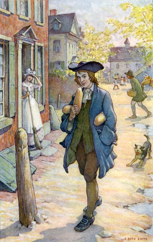 Zij, staande bij de deur, zag mij, en dacht dat ik, zoals ik zeker deed, een zeer onhandige, belachelijke verschijning maakte door Elmer Boyd Smith