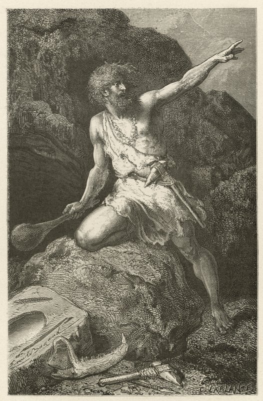 De mens in het tijdperk van gepolijste steen door Emile Antoine Bayard