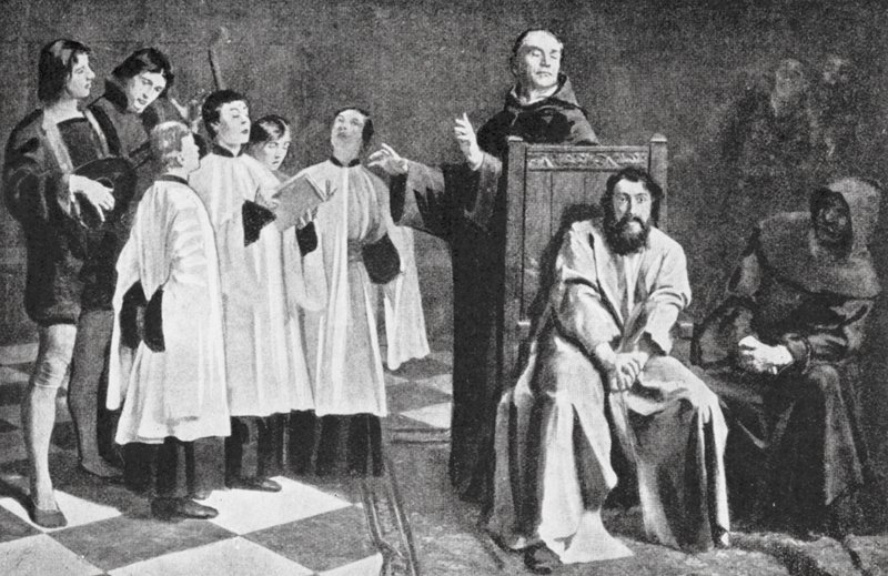 De Waanzin van Hugo van der Goes door Emile Charles Wauters